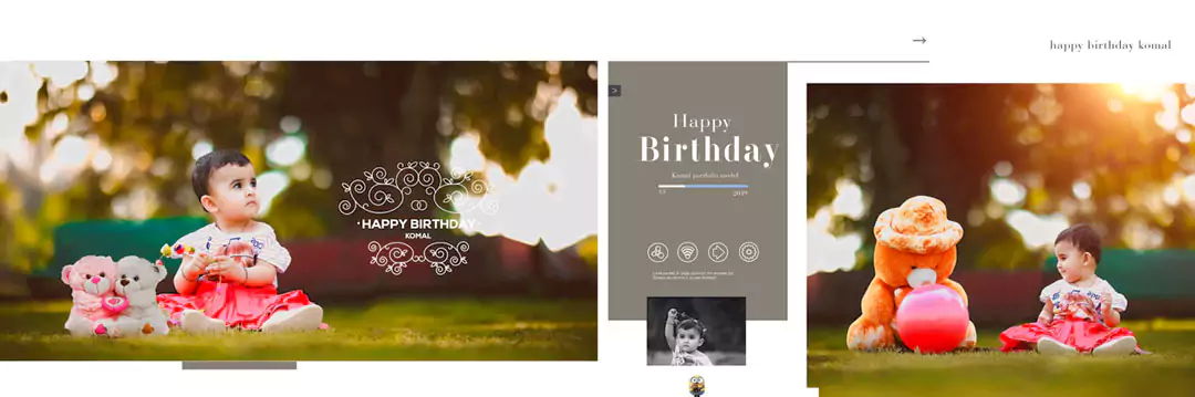 Birthday Album 12 x 36 Designs ideas